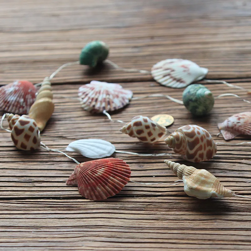 

Natural Shell LED String Light Christmas Fairy Light Garland Lamp Wedding Propose Party New Year Holiday Home Decoration Battery