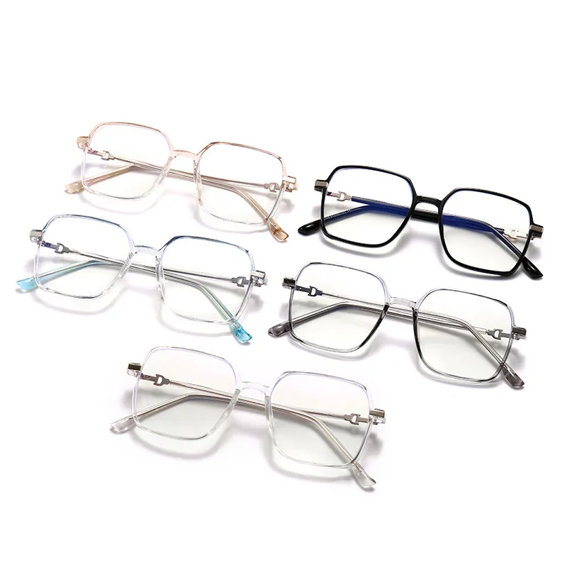 Ahora-Ultraleve TR90 Anti Óculos de Leitura Luz Azul, Square Frame, Transparente, Oversize, Óculos Prebiopia, Unisex, 0, 1.0, 4.0