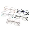 Ahora Ultralight TR90 Anti Blue Light Reading Glasses Frame Transparent Square Oversize Prebyopia Eyeglasses Unisex 0+1.0...+4.0 3