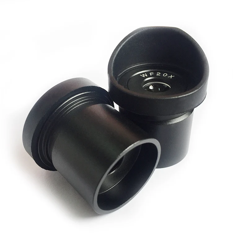 Pair Wide Field Eyepiece Optical Lens for Stereo Microscope with Mounting Diameter 30mm or 30.5mm Rubber Eye Cups WF5X WF10X microscope eyepiece stereoscopic microscope eyepiece