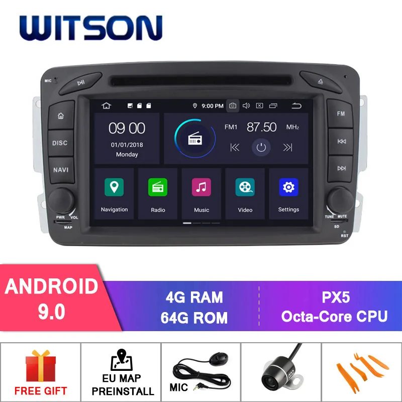 Cheap WITSON Android 9.0 CAR DVD GPS RADIO for MERCEDES-BENZ C CLASS W203/Clk -C209/W209 audio system with gps car audio gps dvd  0