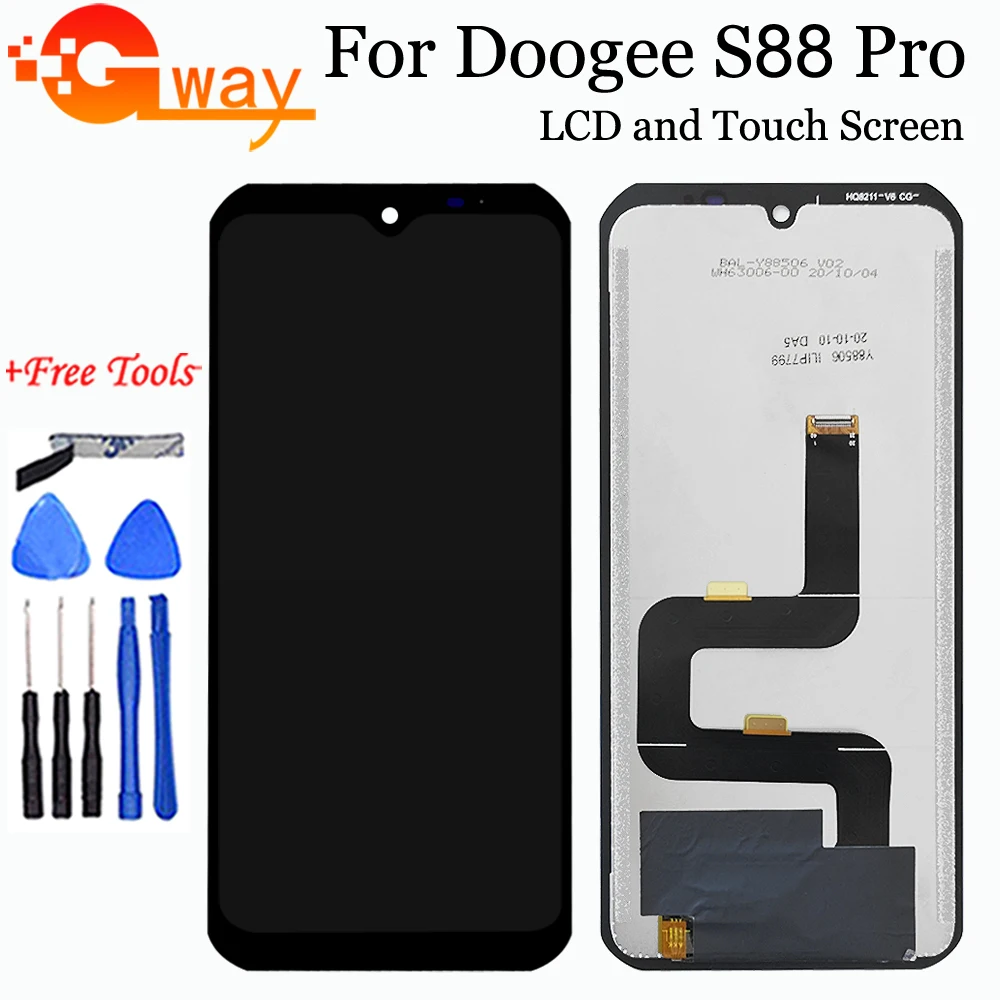 

6.3" For Doogee S88 Pro LCD Display Touch Screen Digitizer Assembly For Doogee S88Pro S88 Plus LCDScreen Replacement + Tools