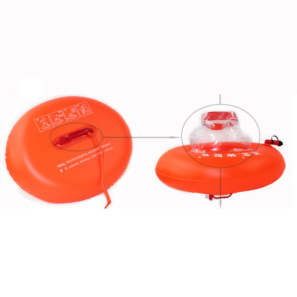 PVC Swimming Buoy Double Airbags Tow Float Inflatable For Diving Safety