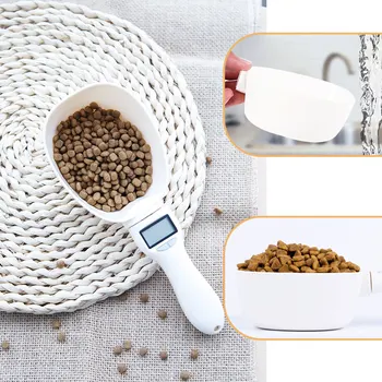 

Pet Food Scale Electronic Measuring Tool for dog cat feeding bowl Measuring Spoon Kitchen Scale Digital Display 250ml