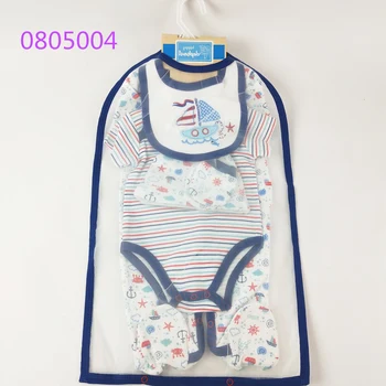 

bib set children romper 5pcs newborn boy baby clothes infant 100% cotton baby romper set