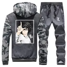 ##Special Price Winter Mens Thick Hoodie anime death note Hoodies Sweatshirt Men Fleece Warm Suit japanese Tracksuit Jacket+Pants 2 Piece Sets ##Special Price Winter Mens Thick Hoodie anime death note Hoodies Sweatshirt Men Fleece Warm Suit japanese Tracksuit Jacket+Pants 2 Piece Sets