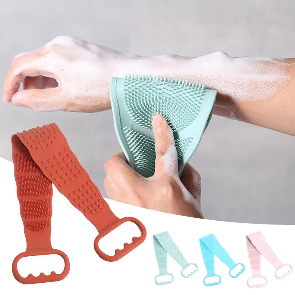 Magic Silicone Brushes Bath Towels Rubbing Back Mud Peeling Body Massage Shower Extended Scrubber Skin Clean Bathroom | Дом и сад