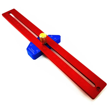 

Woodworking 45/90 Degree Angle Scriber Ruler Hole Ruler Aluminum Alloy T-Shaped Mark Ruler Measuring Ruler