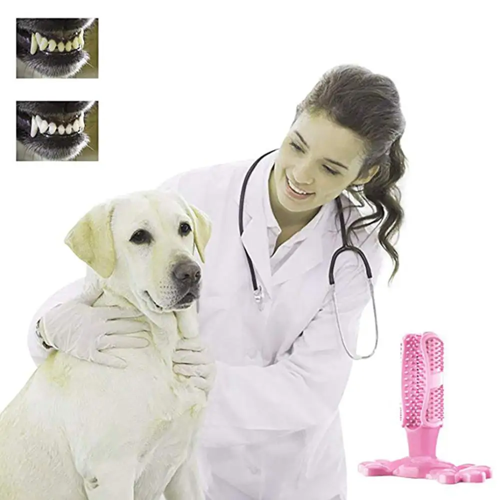 1pc Dog Chew Toy Brush Effective Toothbrush for Dogs Pets Oral Care Dog Brushing Stick Toys for Dogs Teeth Cleaning New