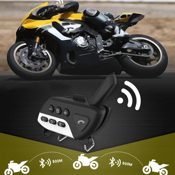 

Bluetooth 5.0 Motorcycle Interphone Motorcycle Helmet Headset Motorcycle Intercom Set Noise Reduction Intelligent Voice Reminder
