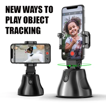 

Smart Auto Face & Object Tracking Shooting Camera Phone Stand 360 Rotate Gimbal Selfie Phone Holder For Youtube Video Photo Vlog