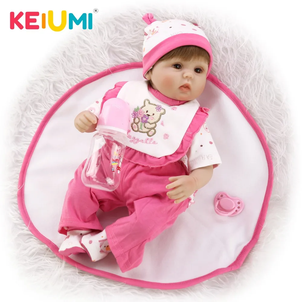 KEIUMI 1" Reborn Boneca Menina мягкий силиконовый Reborn Baby Doll игрушка для девочки подарок на день детей мягкая кукла Playmate