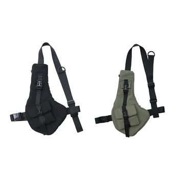 

Stylish Vest Chest Bag Men Women Waist Belt Pack Nylon Streetwear Shoulder Crossbody Bags for Outdoor Hip Hop Decor