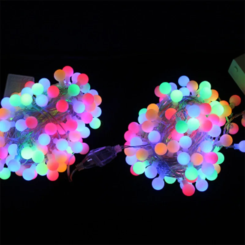 LED string lights with white ball AC110V/220V indoor/outdoor lamp Festival Christmas lights lighting decoration 10m 20m 30m 50m