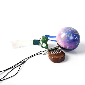 

HOT-8 Keys Mini Portable Finger Kalimba Thumb Piano Portable Beginners Keyboard Instrument Christmas Toy with Lanyard