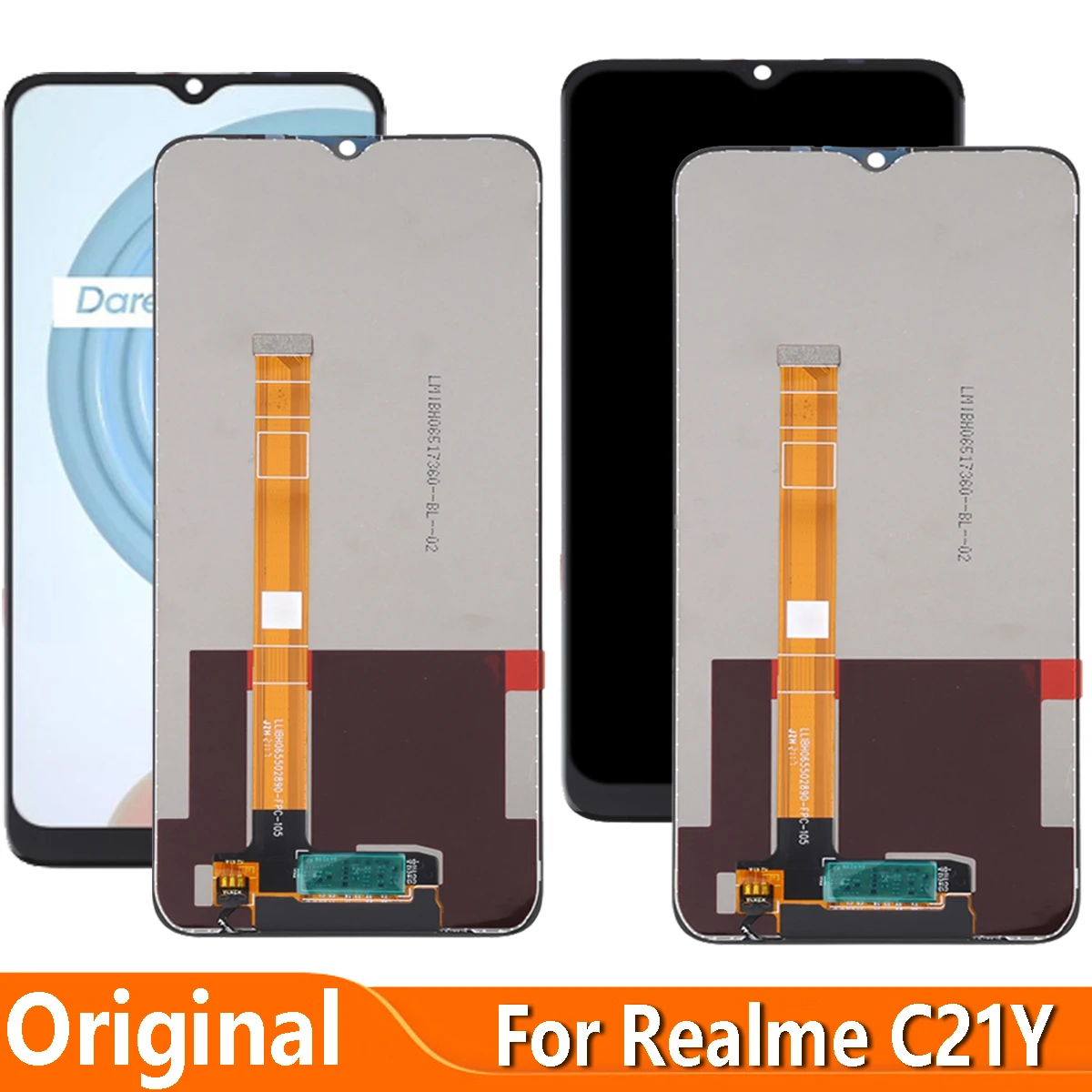E-yiiviil LCD Digital Display Compatible with Realme C21Y RMX3261 RMX3263  6.5 LCD Display Touch Screen Digital Assembly with Tools