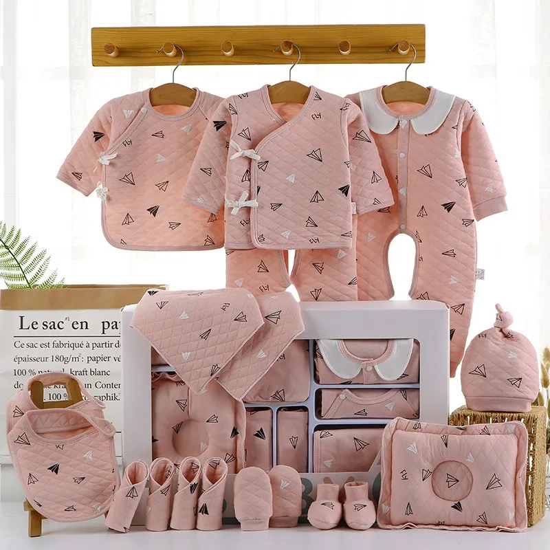 18/22 Pieces Newborn Clothes Baby Gift Pure Cotton Set 0 12 Months Autumn And Winter Kids Suit Unisex Without Box| |