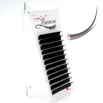 

HBZGTLAD Flat Ellipse Eyelashes Extensions 0.15/0.2mm C/D/DD ellipse shaped Matte false ellipse eyelashes Ligher Volume looking