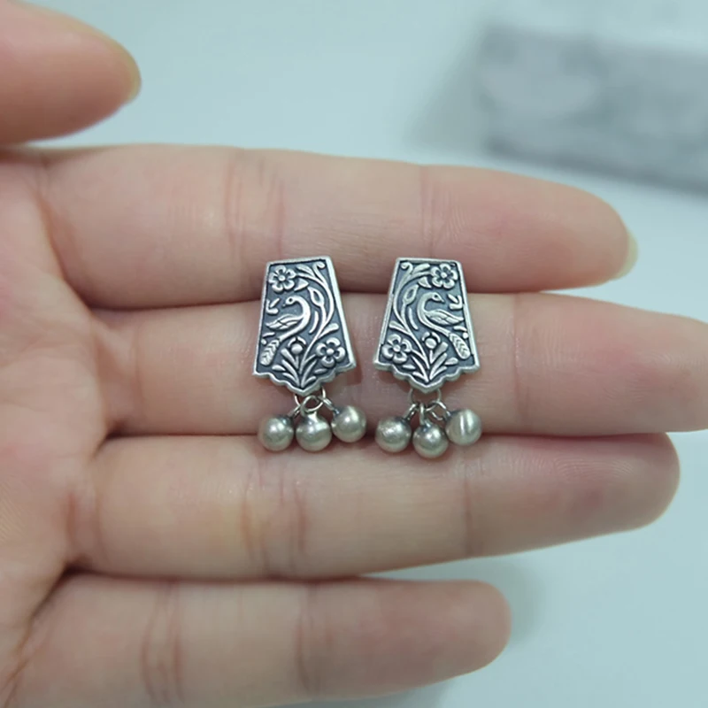 Женские серьги гвоздики из серебра 925 пробы|Серьги-гвоздики| |