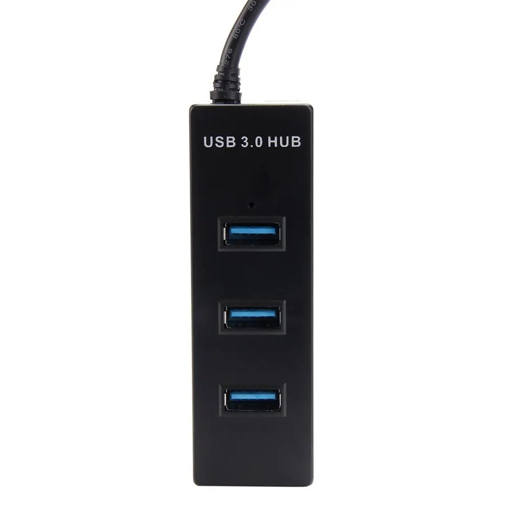 4 порта USB 3,0 концентратор 5 Гбит/с скорость передачи данных Портативный Компактный для ПК Mac ноутбук Настольный BK 4 порта USB 3,0 концентратор