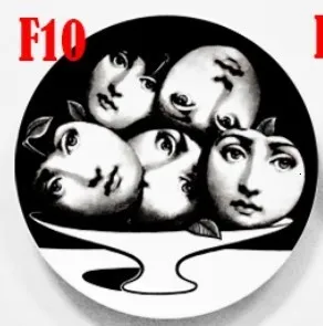 J Milan rosenthal Piero fornasetti тарелки красочные художественные тарелки иллюстрации подвесные блюда Примерная комната/дом/отель украшение Настенное подвесное блюдо - Цвет: J