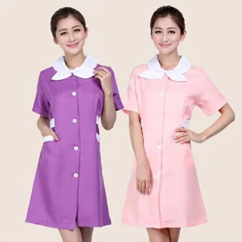 

Medical Uniforms 2020 Nursing Scrubs Clothes Beauty Shop Short Sleeve Doctor Clothing Uniformes Hospital Women Work Dress