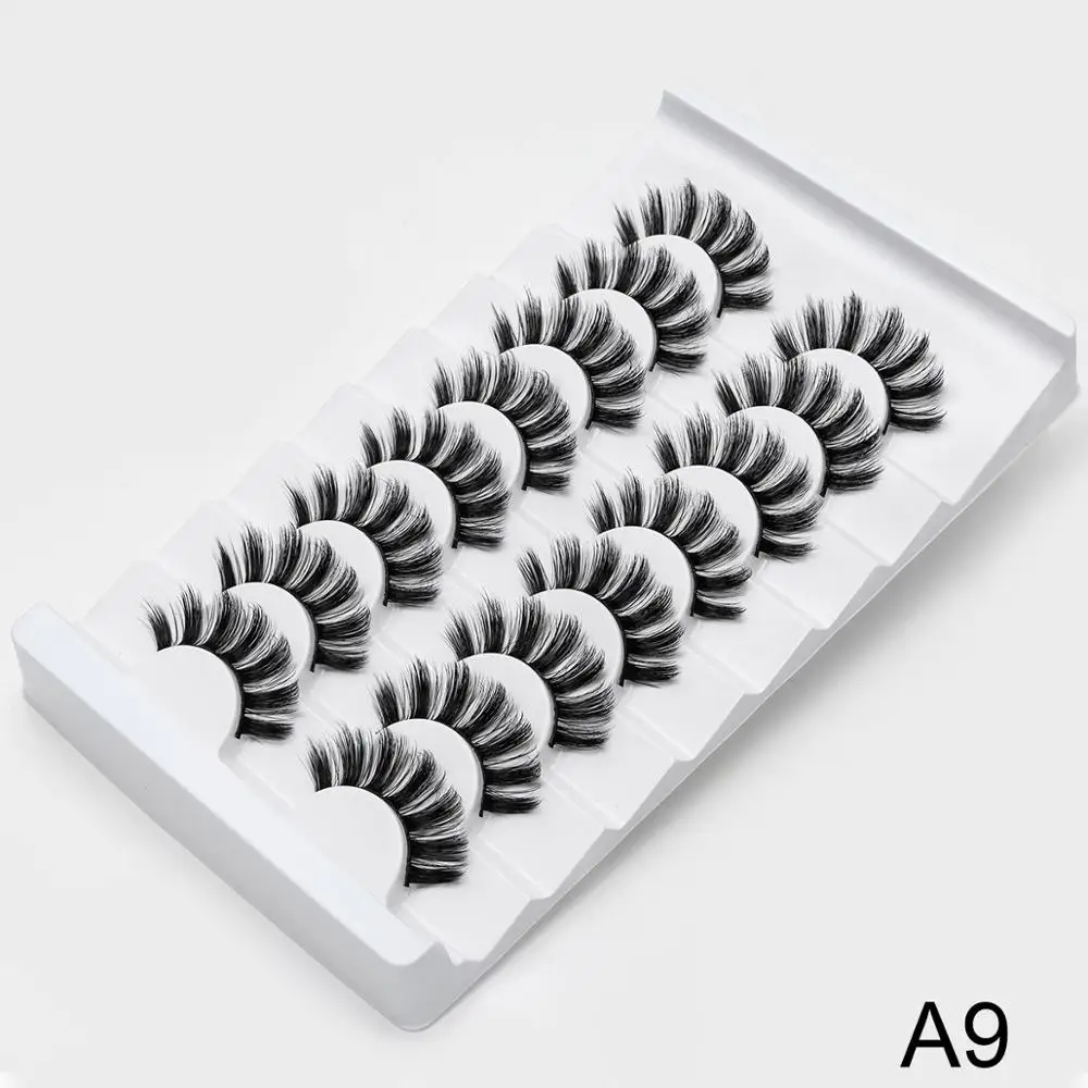 A9 SEXYSHEEP 2/8/20 пар 15-20 мм натуральный 3D накладные Искусственные ресницы косметический набор норковые ресницы расширения норковые ресницы «maquiagem» - Цвет: A9