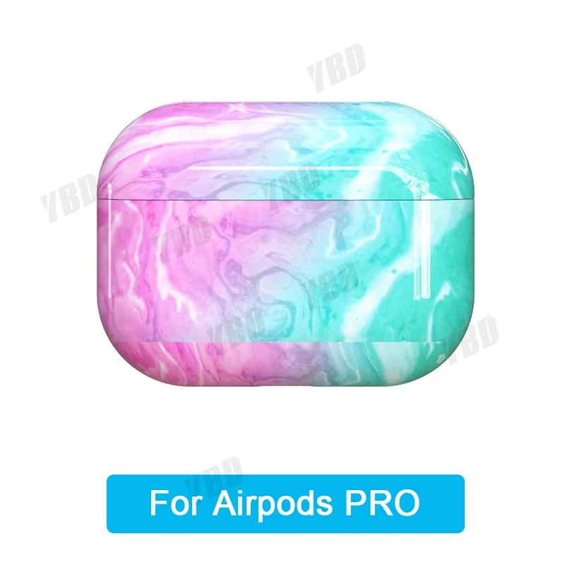 YBD чехол для оригинального Apple Airpods Pro Чехол под мрамор для Airpods 2 1 чехол Аксессуары для наушников Air Pods Чехол Коробка Coque - Цвет: Pink pro