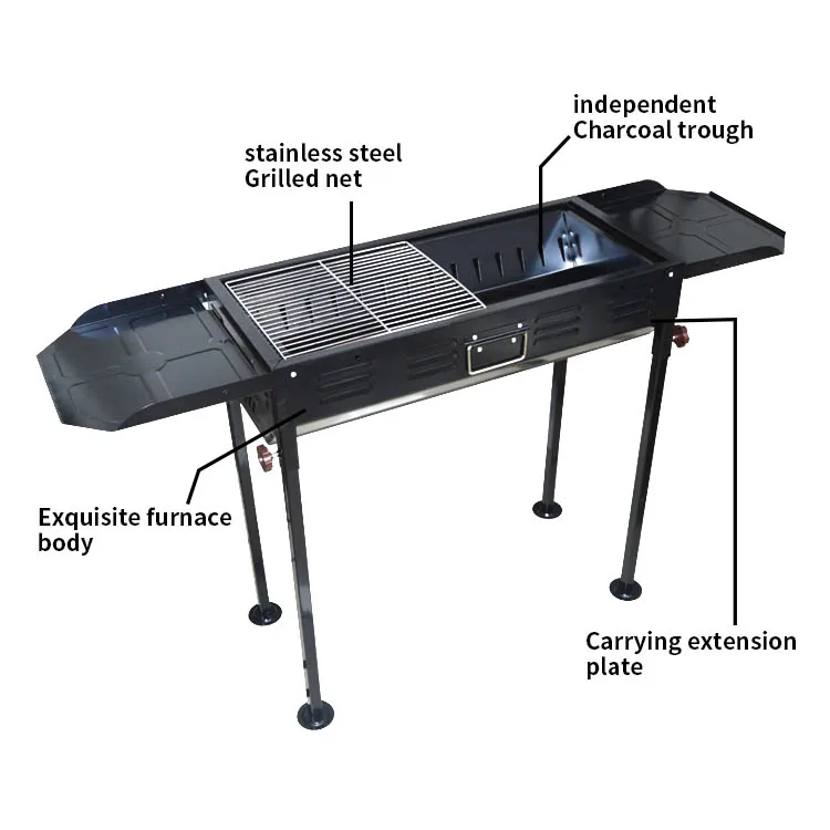 1 шт. утолщенный большой гриль барбекю инструмент открытый уголь переносной гриль барбекю инструмент домашний барбекю инструменты