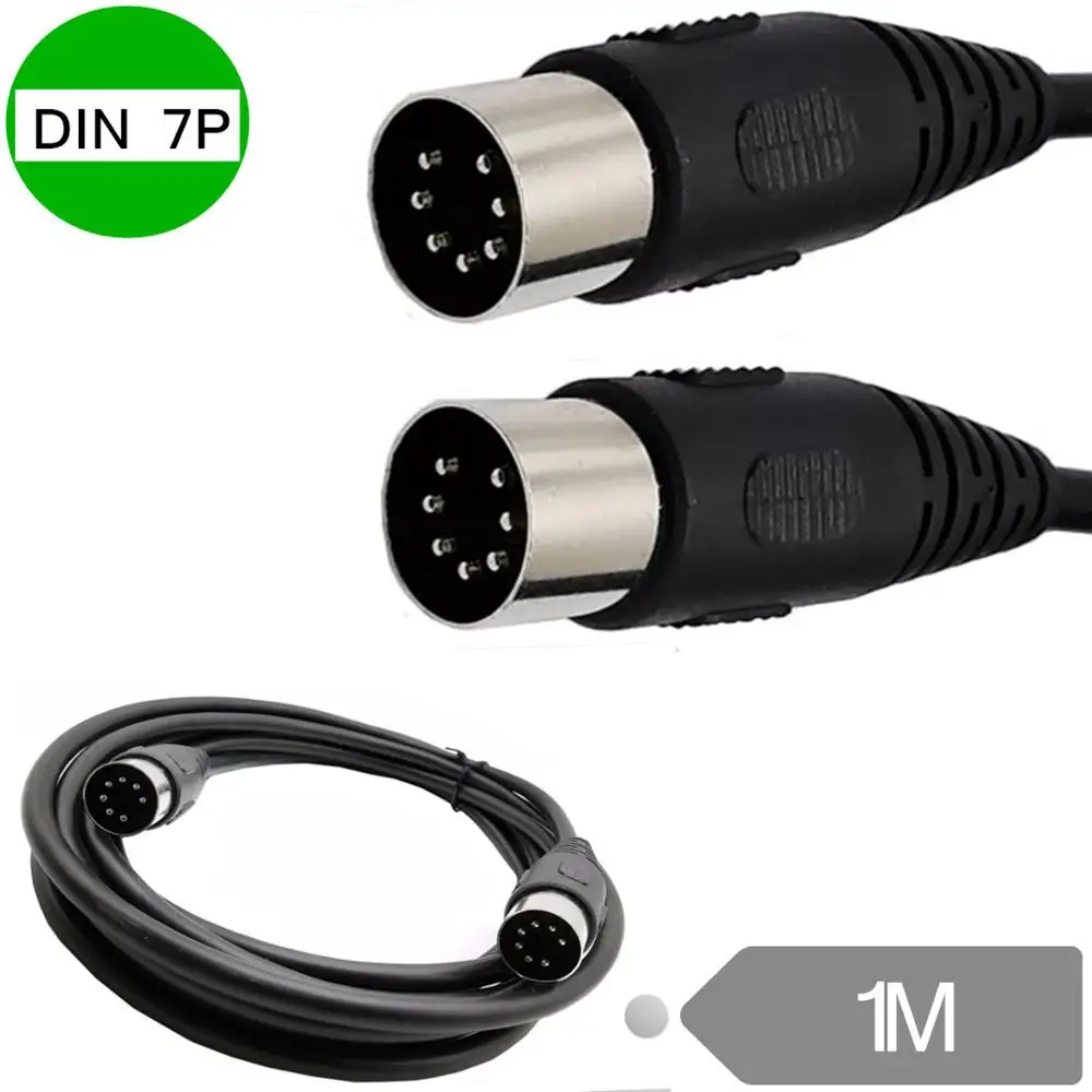 Macho para Macho Cabo Din Midi Pinos Din 1m 1.5m 3m Cabo de Interface do Controlador - Imagem 2