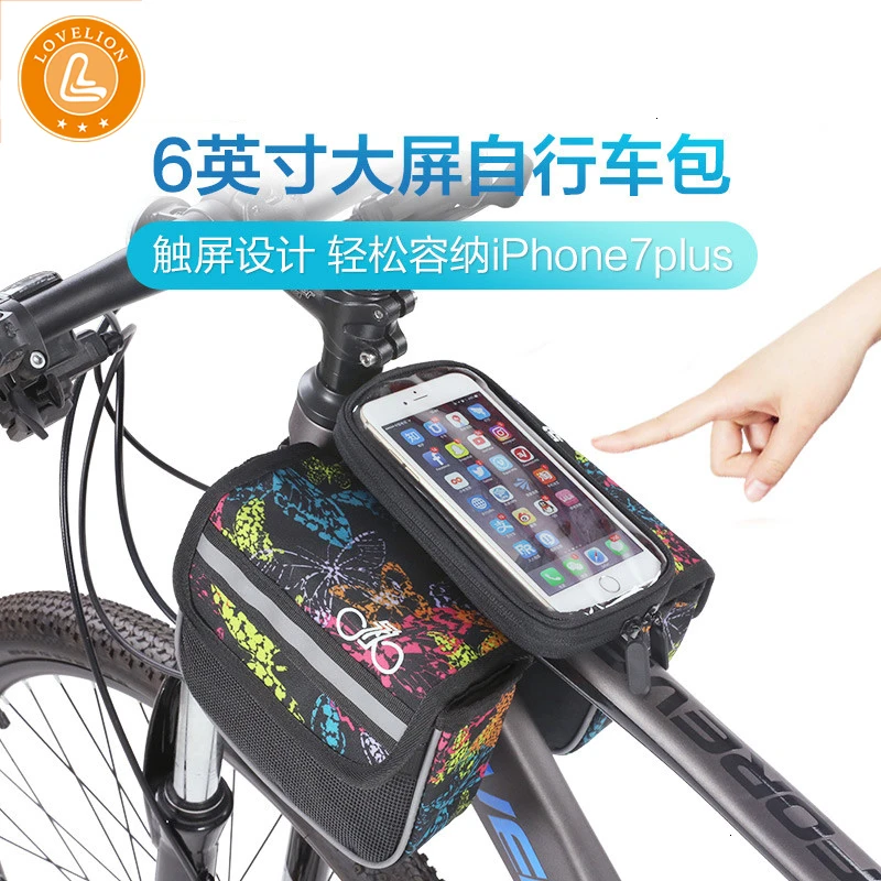 

LOVELION Bike Bag Front Phone Bicycle Bag For Bicycle Tube Waterproof Touch Screen Saddle Package For 5.8 / 6 Bike Accessories