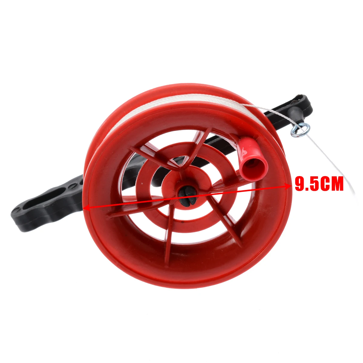 Mayitr 100M Flying Kite White Line String with Plastic Reel Handle Winder Grip Wheel Kite Accessories