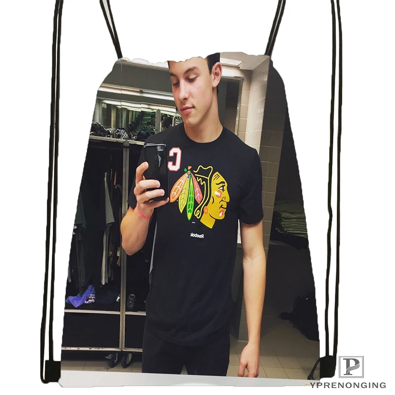 CustomShawn Mendes#1 походная сумка на шнурке милый рюкзак для детей(черная спинка) 31x40 см#180531-02-41