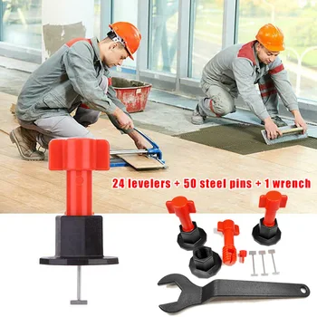 

75 Pcs Reusable Anti-Lippage Tile Leveling System Locator Tool Ceramic Floor Wall BJStore