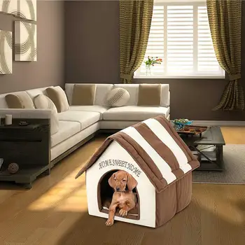 

19 Stylish Dog House Portable Indoor Pet Bed Dog House Soft Warm and Comfortable Cat Dog Sweet Room Travel Convenient Supplies