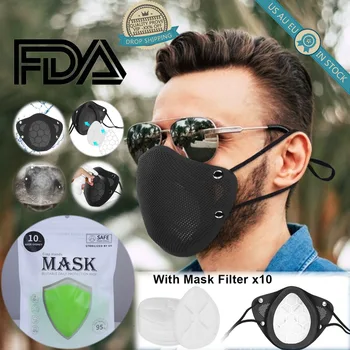 

Reusable Silicone Face Mask 95% Filtration Mask Replacement Filter Non-Woven Fabric Protective Anti-Dust Gas Allergies Germs