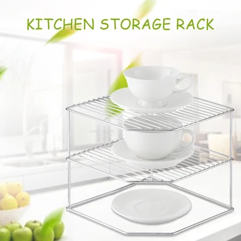 

3 Tier Kitchen Storage Rack Cutlery Shelf Corner Arrange Holder Storage Tool Large Capacity Multifunctional Kitchen Supplies