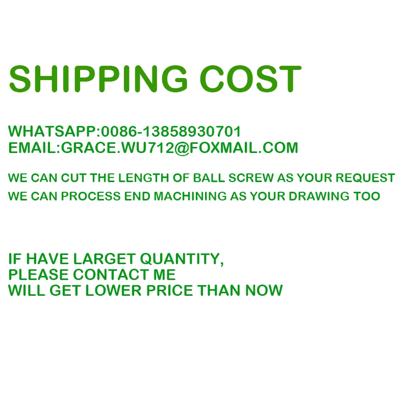 

Mixed order or customized order for ball screw linear guide and for extra shipping cost Do not pay directly