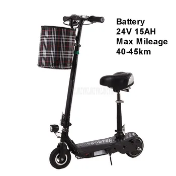 Billig 350W Zwei-rad Smart Faltbare Elektrische Roller Tretroller Mini Elektrische Fahrrad Skateboard Max 25 KM/H 24V 15AH Laufleistung 40-45km