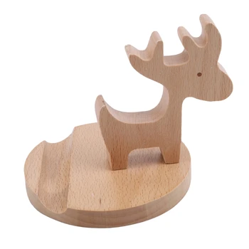 

Animal Phone Stand Cute Deer Cell Phone Stand Wooden Phone Stand Cell Phone Holder Desktop Cellphone Stand Great For Personal Us