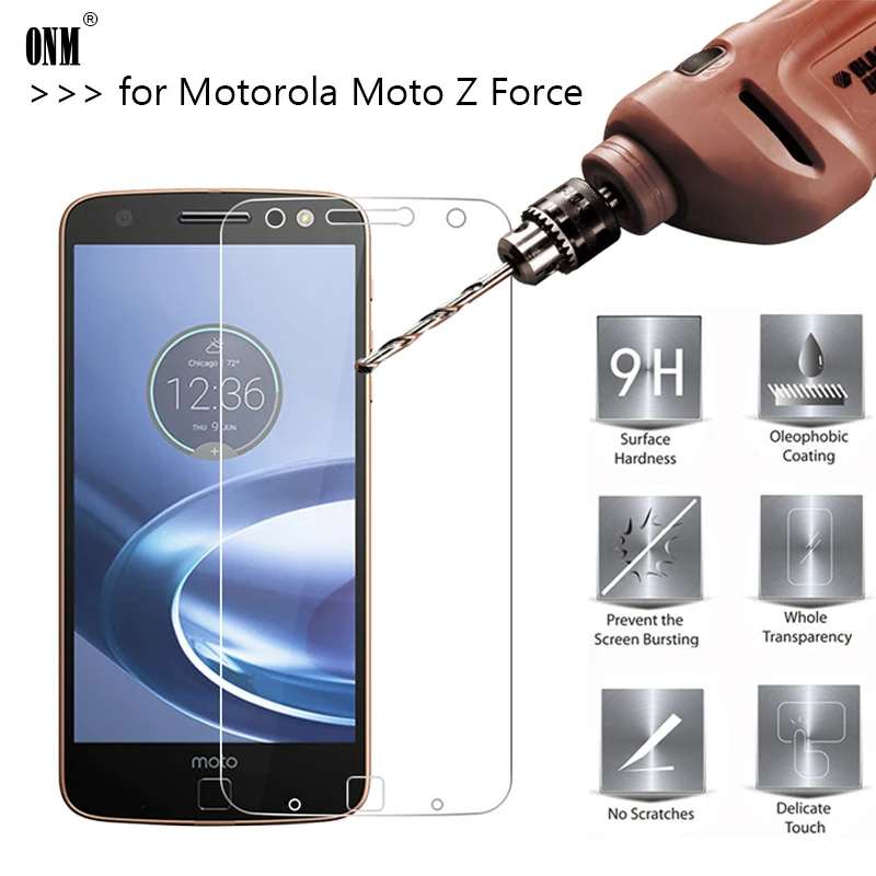 2.5D 0 26 мм 9H Премиум Закаленное стекло для Motorola Moto Z Force Защитная пленка стекло|tempered
