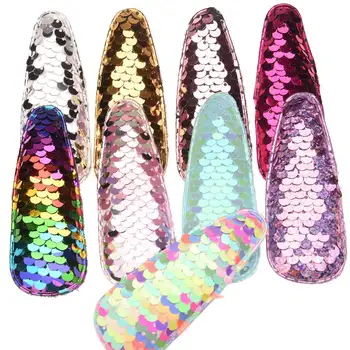 

36PCS Embroidered sequins Flat Unicorn Horn DIY Girls Hair Accessories Sequin Accessory for BB Hair pin Barrette No Clip