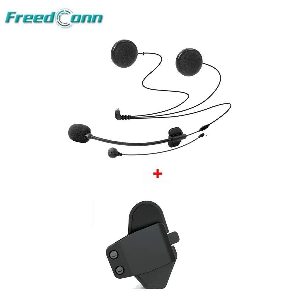 Гарнитура FreedConn для микрофона и кронштейна зажим фотошлема Bluetooth-интерком