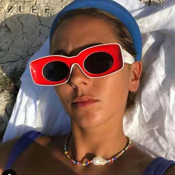 

ZUEE Fashion Square Sunglasses Women Men Summer Luxury Brand Designer Red Blue Yellow Clear Fashion Frame Sun Glasses UV400