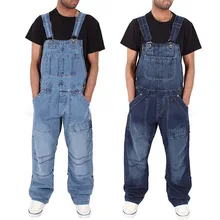1 шт., мужские новые модные джинсы, стирающиеся комбинезоны, комбинезон, уличная одежда, брюки с карманами, комбинезоны, брюки, H0918