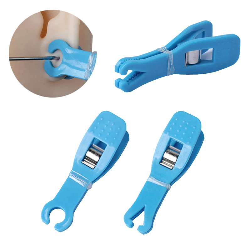 1PCAcrylicPiercingClampRoundandTriangleOpenNeedlePiercing