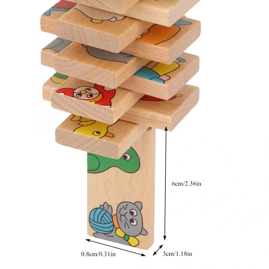 15 шт./компл. детские животные конструктор домино деревянные игрушки младенец домино обучающая игрушка ребенок подарок на день рождения игрушки из бука дерево