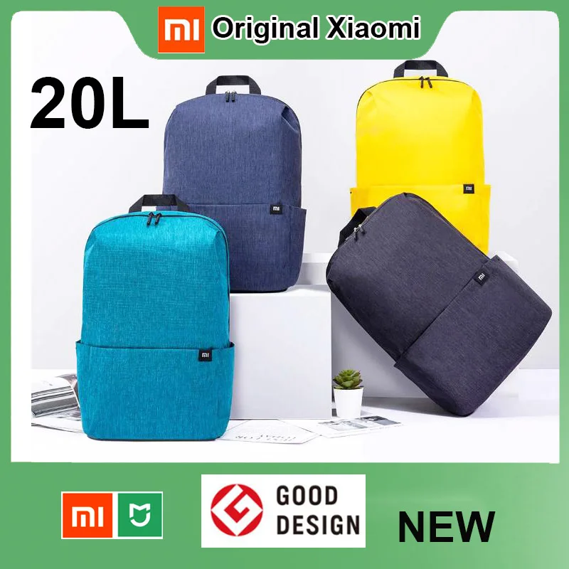Разноцветный рюкзак Xiaomi 20 л вместительная сумка с водоотталкивающей защитой