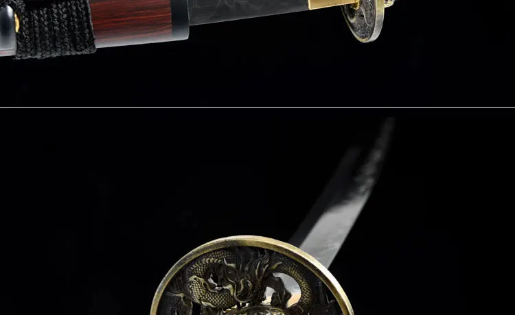 Beautiful T10 Carbon Steel Clay Tempered No-Hi Blade Razor Sharp Japanese Samurai Katana Sword