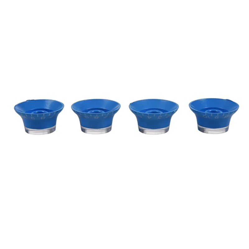 

4pcs Blue 0-10 Knobs ABS Top Hat Bell Knob Guitar Volume Tone Control Knob 6mm